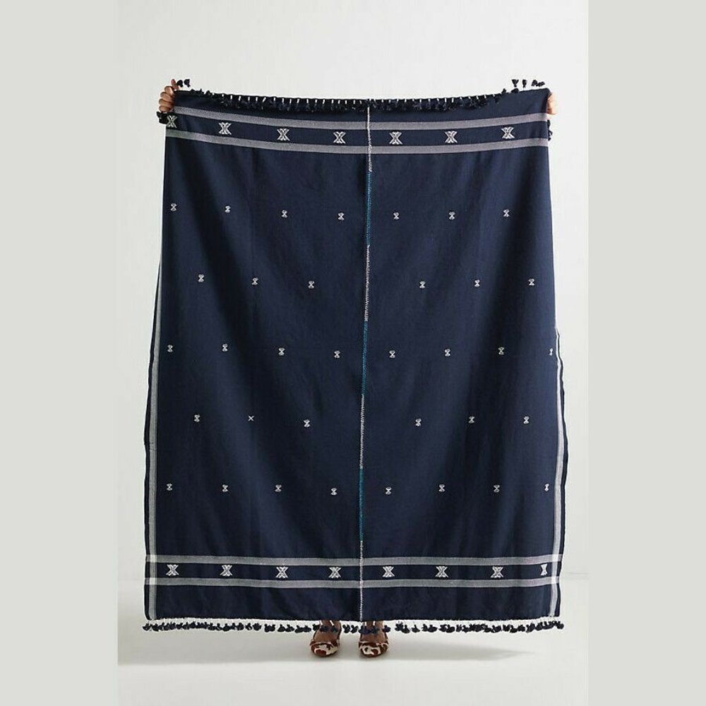 NWT Anthropologie Jodi Embroidered Throw Blanket